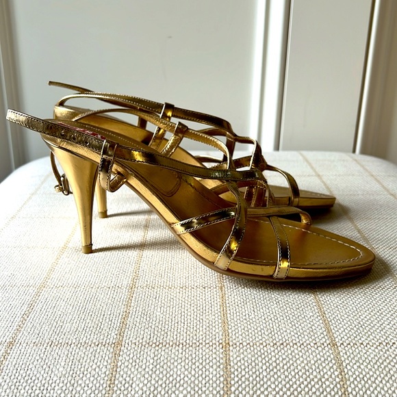 New gold Prada sandals - Picture 2 of 4